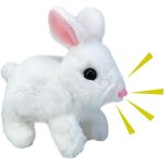 Jouet de lapin qui marche jouet �lectronique interactif de lapin en peluche pour animaux de compagnie ...