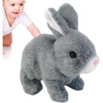 Jouet de lapin qui marche jouet lectronique interactif de lapin en peluche pour animaux de compagnie ...