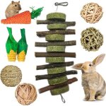 Jouets  mcher pour lapin nain - zgeer - 8 pcs - matriaux naturels - petit - rongeur
