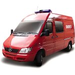 Jouet miniature - burago - camion sapeurs pompier / police 1 / 43 - rouge - extérieur - enfant Jouet miniature - burago - camion sapeurs pompier / police 1 / 43 - rouge - extérieur - enfant