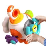 Jouet montessori sensoriel 6 en 1 pour b�b� 12 - 18 mois - couleur blanc - cube dactivit� b�b� jouet