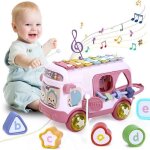 Jouet musical bbjouet de bus avec xylophone cadeau ducatifs interactifs pour petite enfancejouets ...