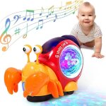 Jouet musical de bb jouet de crabe rampant avec musique / lumires led dtection automatique jouet ...