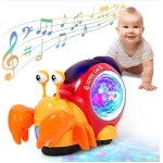 Jouet musical de b�b� jouet de crabe rampant avec musique / lumi�res led d�tection automatique jouet ...