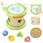 Jouet musical b�b� - marque inconnue - tambour interactif - 12 sons danimaux - 8 chansons de b�b�