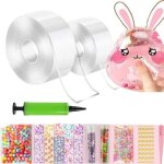 Jouet - nano tape bubbles - ruban adhsif  bulles diy - paillettes et gonfleur