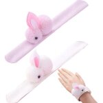 Jouet - non spécifié - 2 pcs bracelets de gifle de lapin en peluche - blanc - tissu - intérieur Jouet - non spécifié - 2 pcs bracelets de gifle de lapin en peluche - blanc - tissu - intérieur