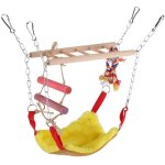 Jouet pour oiseaux - perroquet - bois et métal - jaune - intérieur Jouet pour oiseaux - perroquet - bois et métal - jaune - intérieur
