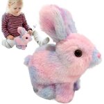 Animal en peluche lapin qui marche jouet en peluche chantantjouet anim interactif de lapin lectrique ...