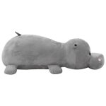 Jouet en peluche - vidaxl - hippopotame - gris - 100 x 30 cm - 3 ans et plus