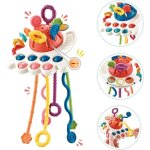 Jouet tout petit montessori jeux sensoriel bebe eveil activite educatif - hochet anneau dentition bb ...