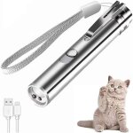 Jouet interactif pour chat - rechargeable - pointeur laser - acier inoxydable - led - intérieur Jouet interactif pour chat - rechargeable - pointeur laser - acier inoxydable - led - intérieur