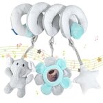 Jouet de poussette de lit en spirale pour b�b� - marque - mod�le - bleu - grise - 0 mois - naissance