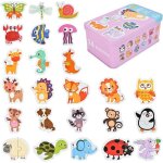 Jouet puzzle en bois - puzzle en bois - animaux - 24 pi�ces - jouets montessori
