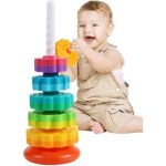 Jouet rotatif pour bb arc - en - ciel empilable jouets sensoriels pour bb jouets empilables pour ...