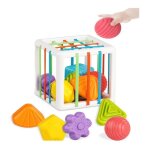 Jouet sensoriel pour bb - wj - cube avec 6 blocs - exploration et exprimentation - tactile auditif ...