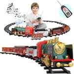 Jouet train electrique - classique - fum - lumires led - son - contrle  distance