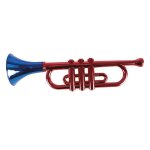 Jouet trompette - marque - modle - bicolore - effet mtallis - 33 cm