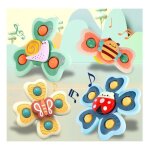Jouet ventouse - non sp�cifi� - spinner bebe - 4 pi�ces - multicolore - plastique