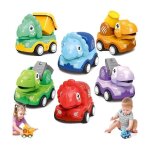 Jouets voiture - 6pcs - press and go - pull back v�hicules - dinosaures - pour enfants 1 - 3 ans color�es ...