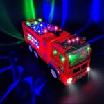 Jouet de voiture - zgeer - pompier - rouge - plastique - lumi�res led 4d