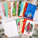 Joyeux nol cartes de v?ux avec enveloppe 16 diffrentes nol cartes en franais pour nol nouvel an ...