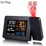 Jsf26432 - clock rveil led horloge de projection hygromtre thermomtre station mto sans fil montre ...