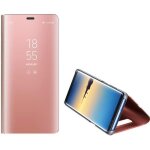 Coque pour samsung galaxy note 8 - juce - housse clear view - antichoc - rose or - rabat Coque pour samsung galaxy note 8 - juce - housse clear view - antichoc - rose or - rabat