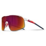 Lunettes de soleil - julbo - density - blanc - orange fluo - bleu - masque - sportif