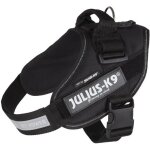 Harnais - julius - k9 - idc power - taille 0 / m - l - 58 - 76 cm - noir - ergonomique