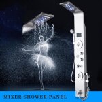 Jullybathevy colonne de douche hydromassante - spa massage jet - led lumière - 6 fonctions panneau de ... Jullybathevy colonne de douche hydromassante - spa massage jet - led lumière - 6 fonctions panneau de ...