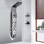 Jullybathevy colonne de douche led panneau de douche en acier inoxydable 304 avec douche l?eau de sortir ... Jullybathevy colonne de douche led panneau de douche en acier inoxydable 304 avec douche l?eau de sortir ...