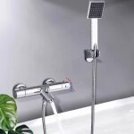 Jullybathevy robinet de baignoire - mitigeur thermostatique - systme de douche - avec douchette - chrom ...