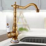 Jullybathevy robinet de lavabo retro - robinetterie de lavabo - robinet de salle bain - poignée en céramique ... Jullybathevy robinet de lavabo retro - robinetterie de lavabo - robinet de salle bain - poignée en céramique ...
