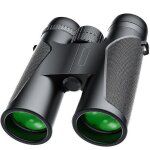 Jumelles 12x42 hd haute puissance tanches avec sangle et pochette idales pour observation (noir)