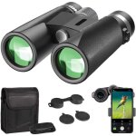 Jumelles adultes puissante, 12x50 jumelles compactes hd bak4 prisme fmc vision nocturne pour l'observation ...