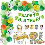 Jungle décorations anniversaire garcon enfant - bannière joyeux anniversaire latex ballons et safari ... Jungle décorations anniversaire garcon enfant - bannière joyeux anniversaire latex ballons et safari ...