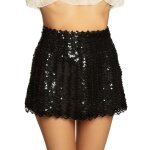 Jupe � sequins noirs - accessoire d�guisement - femme - taille �lastique - parfaite pour soir�es d�guis�es ...