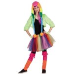 Jupe tulle multicolore - femme - taille 36 � 40 - id�ale pour soir�es d�guis�es ou ann�es 80