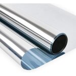 Jupvierge film miroir fenêtre pour vitrage 55 x 300cm sans tain à sens unique auto - adhésif argent Jupvierge film miroir fenêtre pour vitrage 55 x 300cm sans tain à sens unique auto - adhésif argent