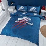 Jurassic world griffes double housse de couette et taie doreiller set polycoton literie