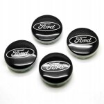 Juxinchang - 4 x caches moyeu centre roue 54mm ford noir logo enjoliveur