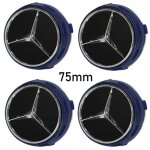 Juxinchang - 4pcs logo 75mm blue origine haute centre de roue jante cache moyeu emblme pour mercedes ...