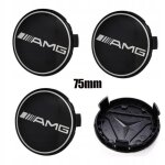Juxinchang - 4x 75mm ce amg noir origine logo enjoliveurs centre de roue cache moyeu embl�me pour mercedes ...