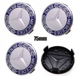 Jxc - 40x logo 75mm blue origine centre de roue jante cache moyeu emblme pour mercedes benz