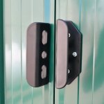 Abri de jardin - kai - m�tal - vert - 190 x 124 x 181 cm - 2 trous da�ration