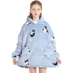 Kalavika sweat  capuche robe enfant couverture en peluche  manches tv plaids robe de chambre doux chaud ...