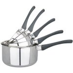 Kamberg - set 5 casseroles 12 - 14 - 16 - 18 - 20 cm - acier inoxydable - poignée anti chaleur bakélite ... Kamberg - set 5 casseroles 12 - 14 - 16 - 18 - 20 cm - acier inoxydable - poignée anti chaleur bakélite ...