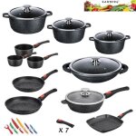 Kamberg - set lot batterie de cuisine 29 pièces - fonte daluminium - revêtement pierre - tous feux dont ... Kamberg - set lot batterie de cuisine 29 pièces - fonte daluminium - revêtement pierre - tous feux dont ...