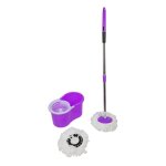 Kangfun balai serpillre mop 360 avec seau bac rotatif violet